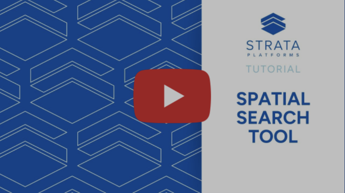 Strata platforms Spatial Search Tool tutorial cover image