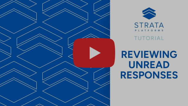 Strata platforms Reviewing Unread Responses tutorial cover image
