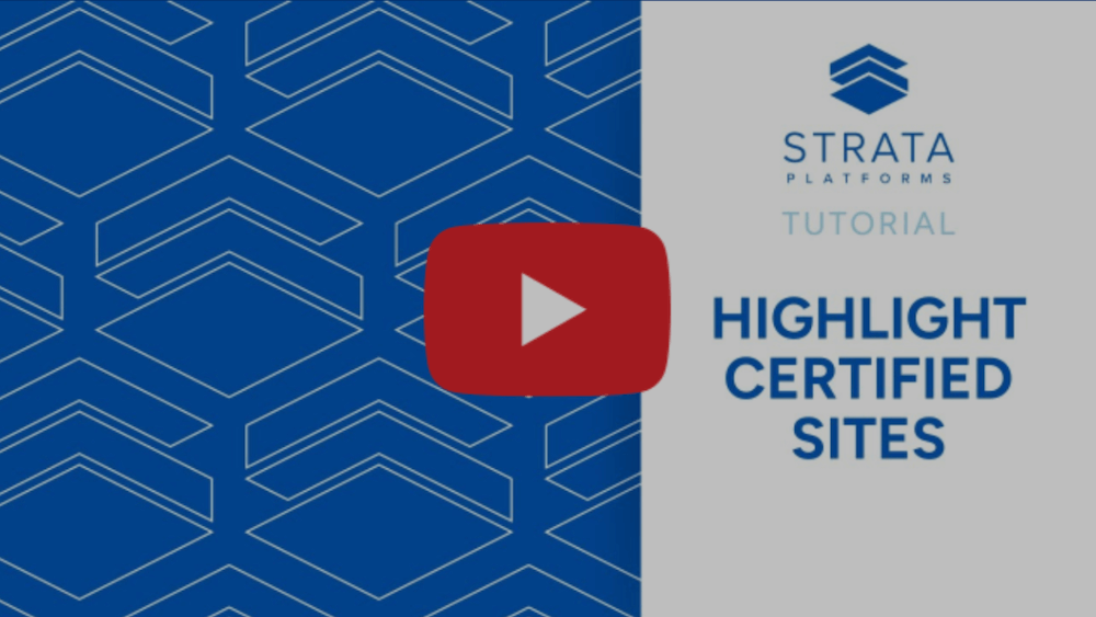 Strata platforms Highlight Certified Sites tutorial cover image
