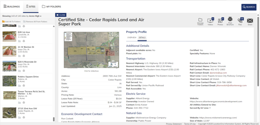 location one site profile